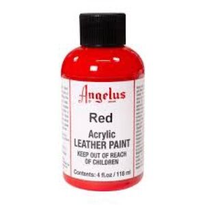 Angelus Semi-Gloss Acrylic Leather Paint - Red, 4 Fl Oz